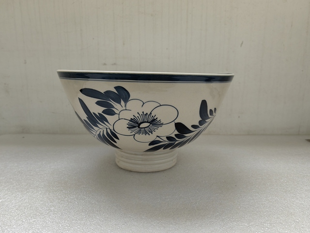 古玩陶瓷磁州窯青花花卉紋碗拍賣,當前價格1200元