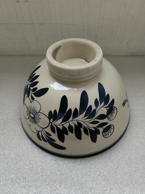 古玩陶瓷磁州窯青花花卉紋碗拍賣,當前價格1200元