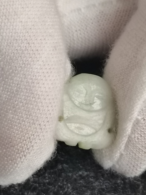 古玩玉器清.天然翡翠“佛公帽花”拍賣，當前價格158元