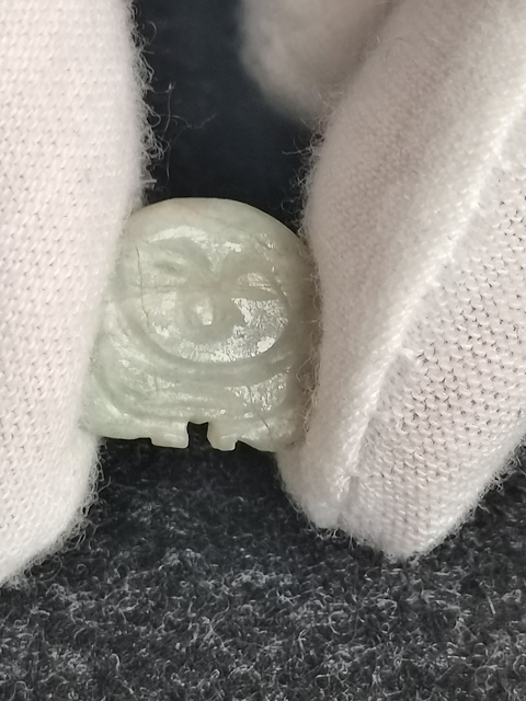 古玩玉器清.天然翡翠“佛公帽花”拍賣，當前價格158元
