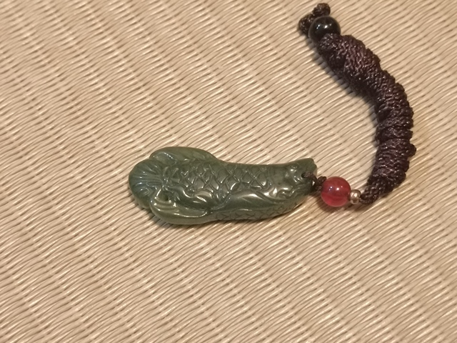 古玩玉器新疆和田碧玉.錦鯉拍賣,當前價格598元