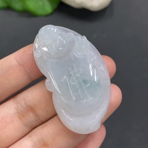 古玩玉器55天然翡翠雕刻彌勒佛掛墜 配證書拍賣，當(dāng)前價(jià)格280元
