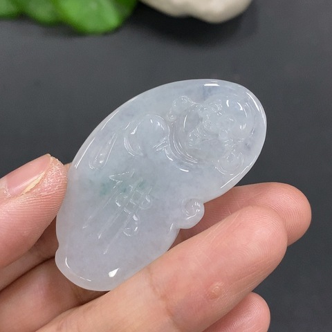 古玩玉器55天然翡翠雕刻彌勒佛掛墜 配證書拍賣，當(dāng)前價(jià)格280元