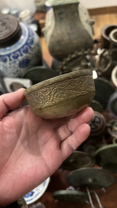 古玩雜項清末銅碗拍賣,當前價格355元