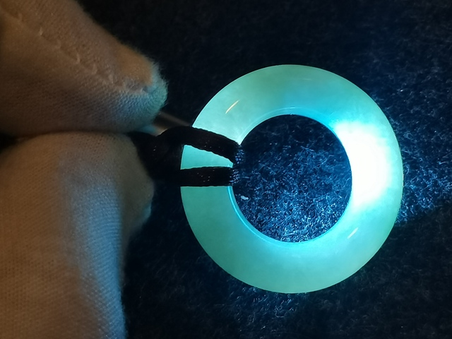 古玩玉器天然翡翠“平安環”拍賣,當前價格298元