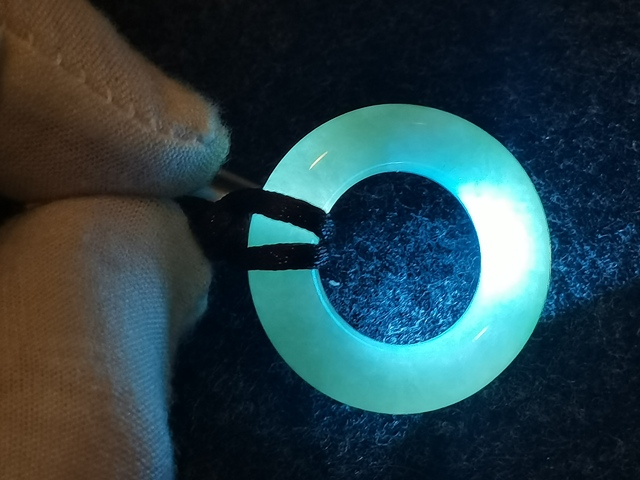 古玩玉器天然翡翠“平安環”拍賣,當前價格298元