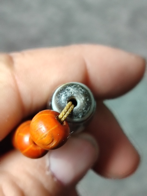 古玩玉器清代料器兩眼天珠拍賣，當前價格1588元