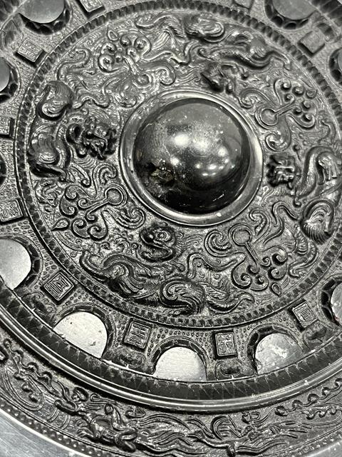 古玩銅器漢代·銅羽人瑞獸紋鏡真品鑒賞圖