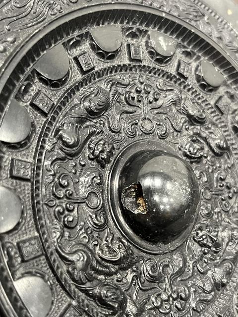 古玩銅器漢代·銅羽人瑞獸紋鏡真品鑒賞圖