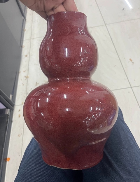 古玩陶瓷鈞紅釉葫蘆形廟頂拍賣，當(dāng)前價(jià)格6800元