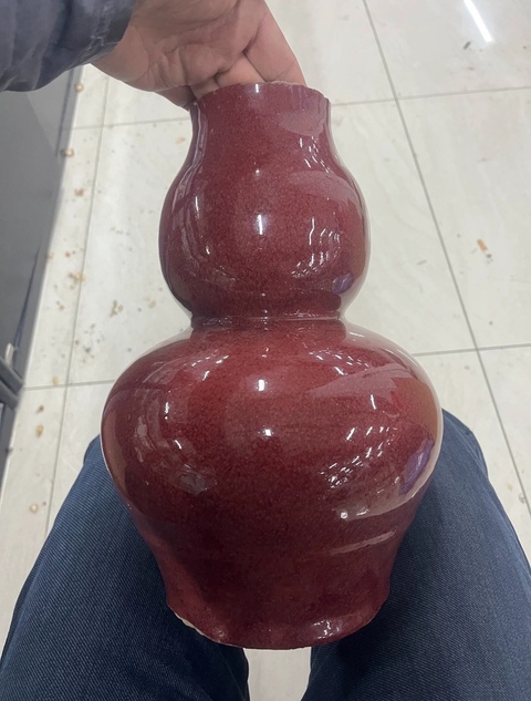 古玩陶瓷鈞紅釉葫蘆形廟頂拍賣，當(dāng)前價(jià)格6800元