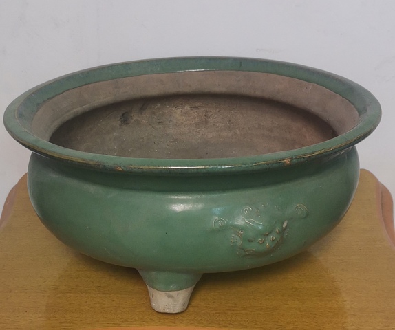 古玩陶瓷綠釉香爐拍賣,當前價格3800元
