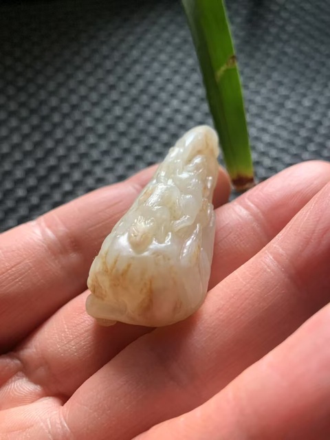 古玩玉器明末清初和田玉雕“瓜果墜”拍賣,當前價格21000元