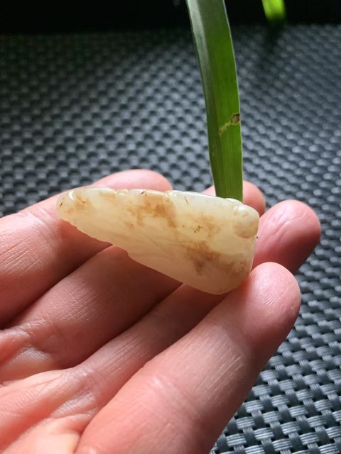 古玩玉器明末清初和田玉雕“瓜果墜”拍賣,當前價格21000元
