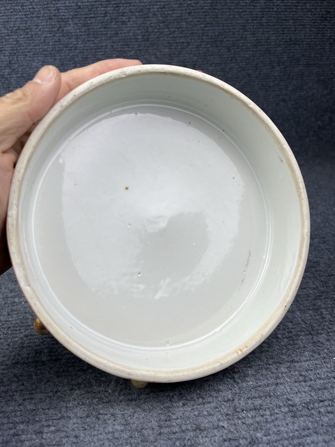 古玩陶瓷粉彩**紅開窗描金花鳥紋一品鍋拍賣,當前價格1888元