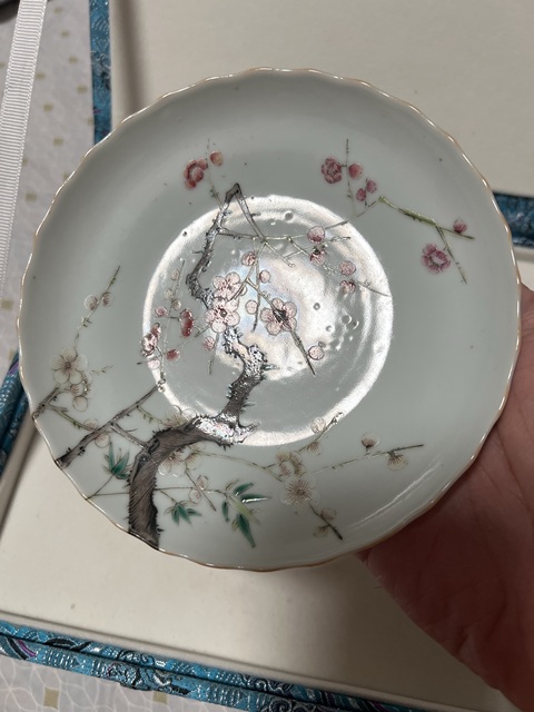 古玩陶瓷粉彩梅花紋花口盤拍賣,當前價格15000元