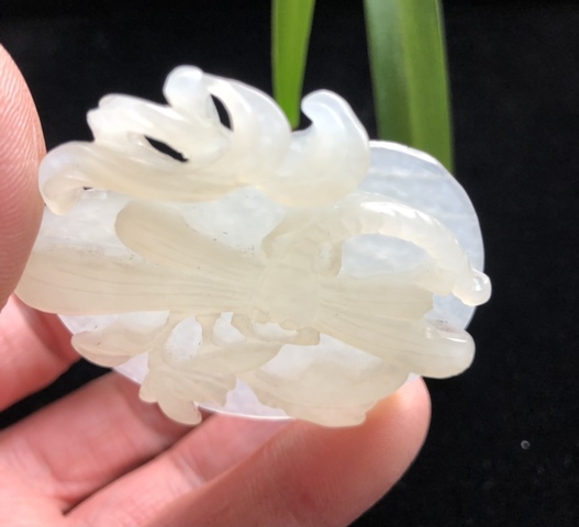 古玩玉器清代和田玉雕“蜻蜓佩”拍賣,當前價格26000元