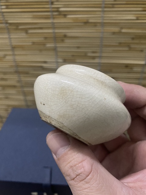 古玩陶瓷民國白釉點彩水盂拍賣,當前價格550元