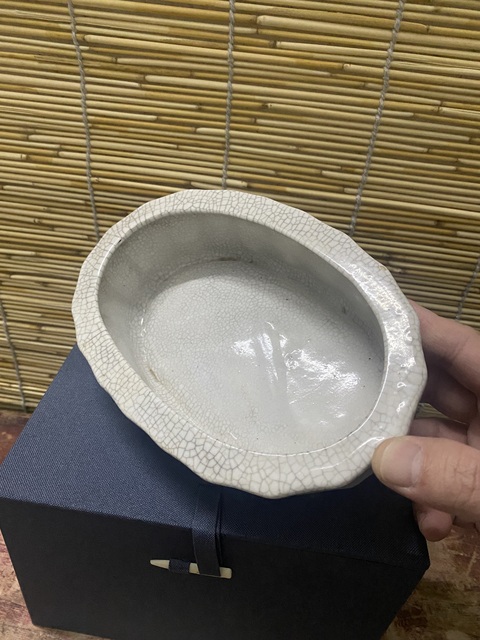 古玩陶瓷民國哥釉水仙盆拍賣,當前價格450元