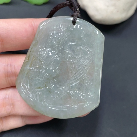 古玩玉器68天然翡翠掛件拍賣,當前價格230元