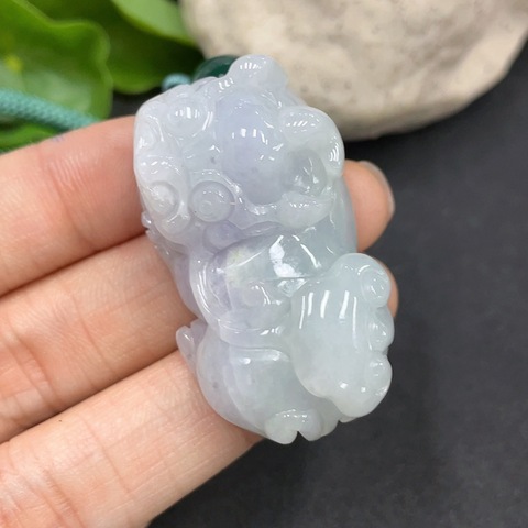 古玩玉器75天然翡翠貔貅掛件 總重27.026g拍賣,當前價格320元