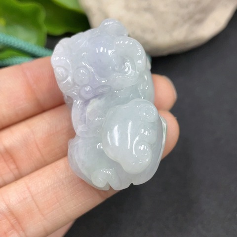 古玩玉器75天然翡翠貔貅掛件 總重27.026g拍賣,當前價格320元