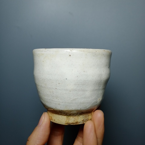 古玩陶瓷明代磁州窯白釉杯拍賣，當前價格388元
