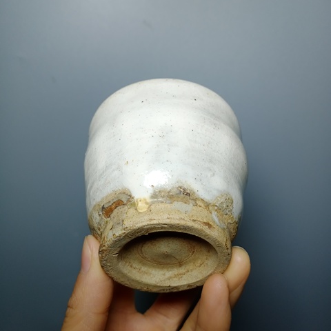 古玩陶瓷明代磁州窯白釉杯拍賣，當前價格388元