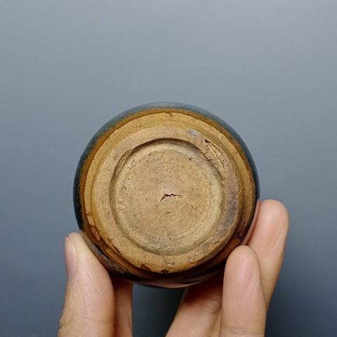 古玩陶瓷明代磁州窯窯變黑釉雙系罐拍賣，當前價格388元