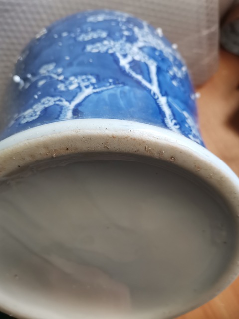 古玩陶瓷青花留白冰梅紋將軍罐拍賣，當前價格999元