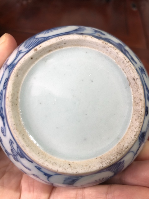 古玩陶瓷青花纏枝喜字紋蓋盒拍賣，當前價格1800元