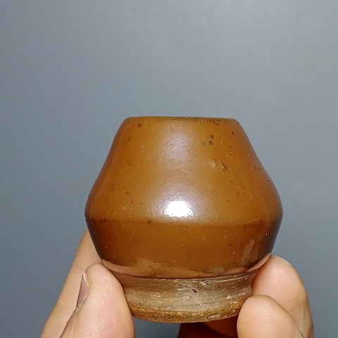 古玩陶瓷磁州窯紫金釉雞心罐拍賣,當前價格288元