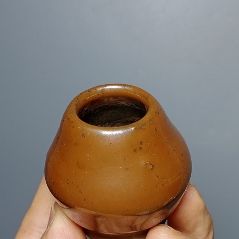 古玩陶瓷磁州窯紫金釉雞心罐拍賣,當前價格288元