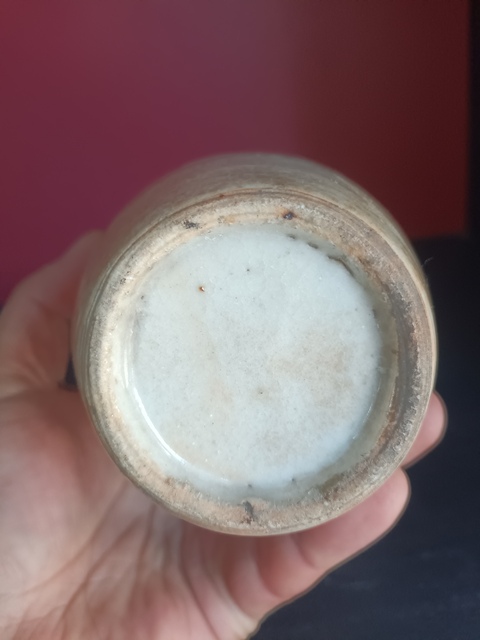 古玩陶瓷哥釉地青花瓶。改件成茶葉罐拍賣,當前價格288元