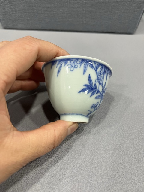 古玩陶瓷青花花卉紋杯拍賣,當前價格3500元