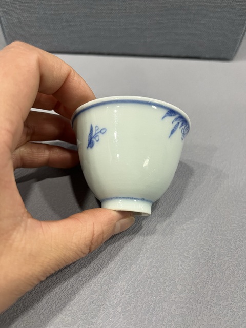 古玩陶瓷青花花卉紋杯拍賣,當前價格3500元