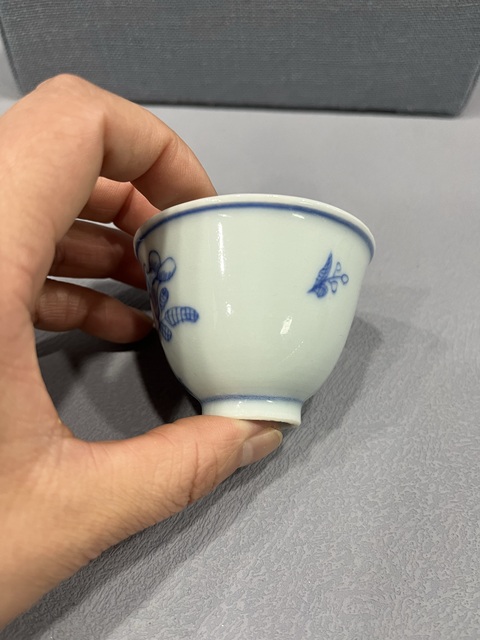 古玩陶瓷青花花卉紋杯拍賣,當前價格3500元