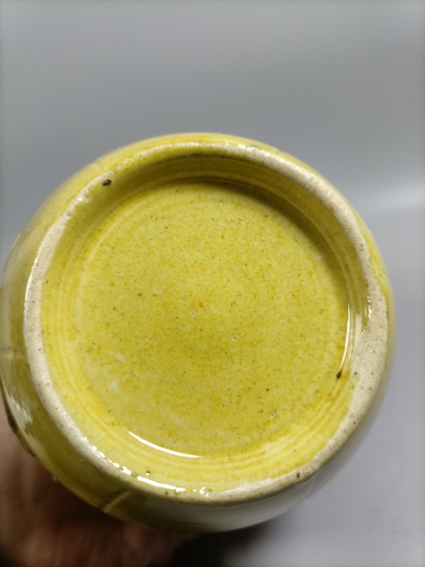 古玩陶瓷民國素三彩貼塑瓜瓞綿綿圖罐拍賣，當前價格1980元