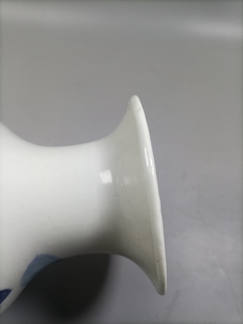 古玩陶瓷晚清青花山水樓閣紋羅漢瓶拍賣,當前價格2780元