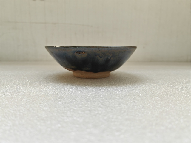 古玩陶瓷磁州窯窯變黑釉茶碗拍賣，當前價格450元