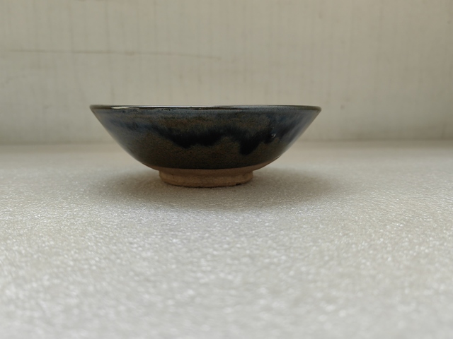 古玩陶瓷磁州窯窯變黑釉茶碗拍賣，當前價格450元
