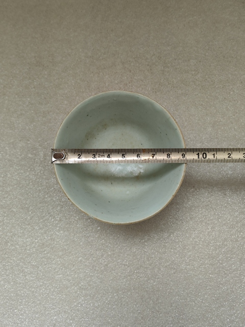 古玩陶瓷豆青釉仰鐘杯拍賣,當(dāng)前價(jià)格450元