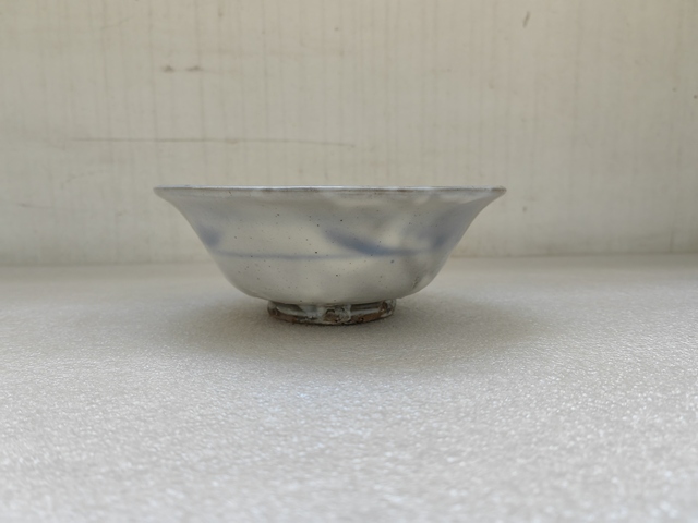 古玩陶瓷磁州窯青花花卉紋碗拍賣,當前價格450元