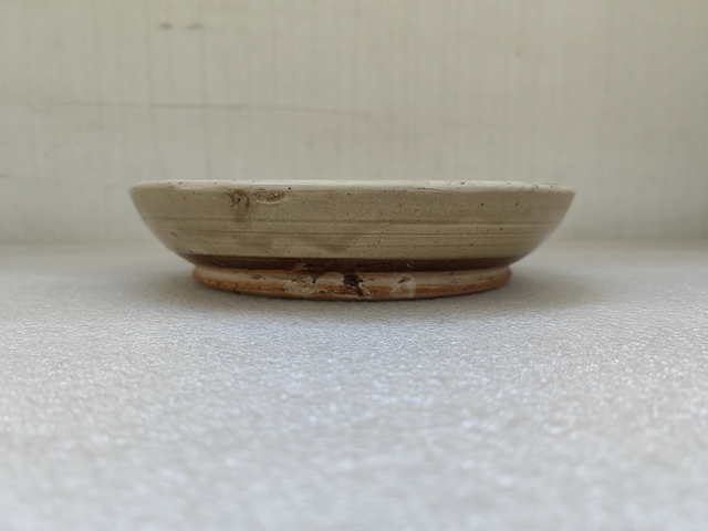 古玩陶瓷磁州窯白地黑花盤拍賣，當前價格680元