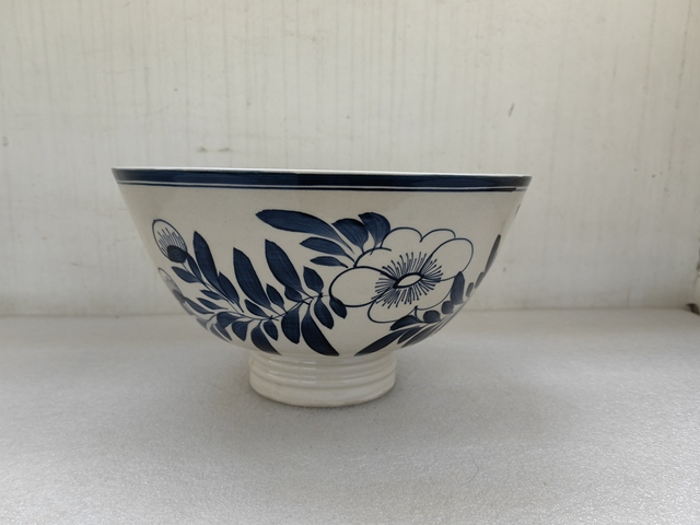 古玩陶瓷磁州窯青花花卉紋茶碗拍賣,當前價格1200元