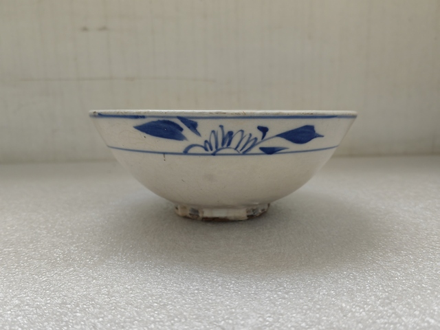古玩陶瓷青花花卉紋碗拍賣,當前價格398元
