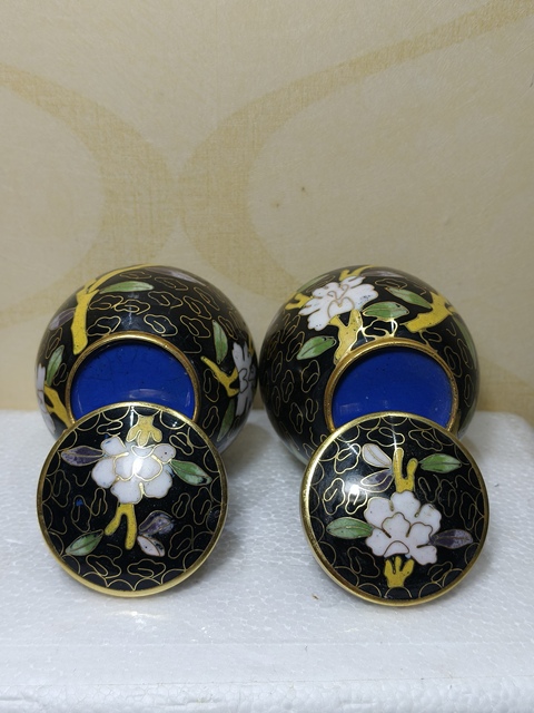 古玩雜項景泰藍掐絲小罐拍賣，當前價格368元