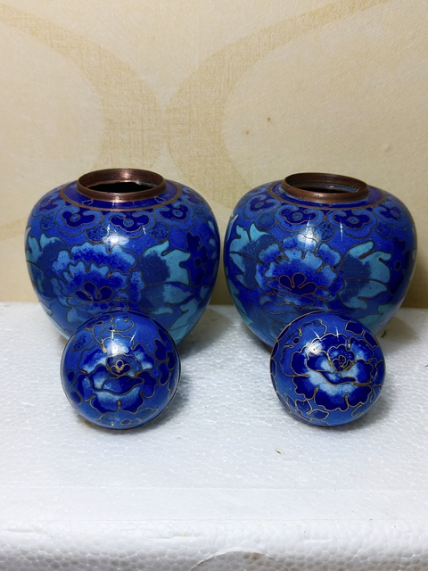 古玩雜項景泰藍小罐拍賣,當前價格368元