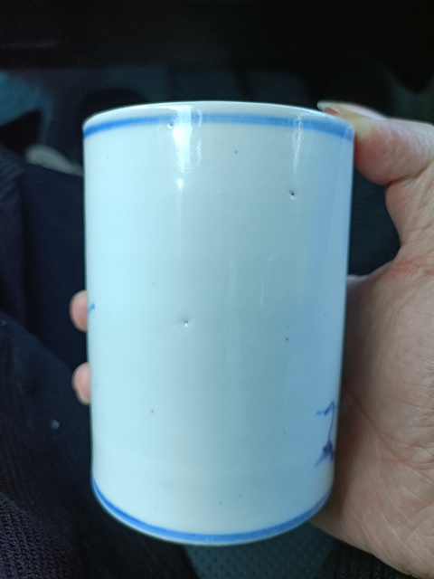 古玩陶瓷光緒青花山水人物通景筆筒拍賣,當前價格3888元