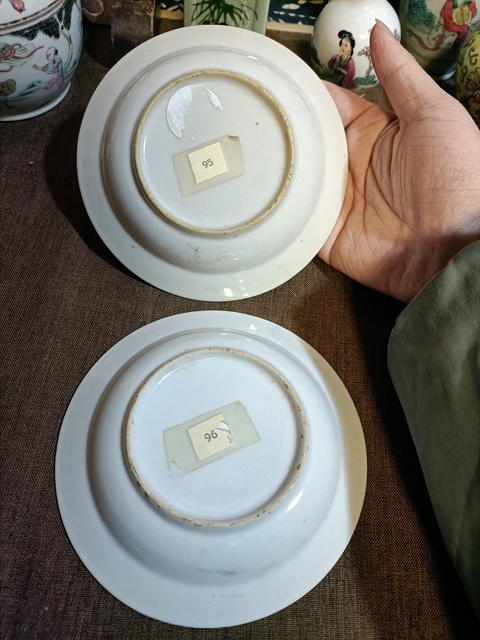 古玩陶瓷雍正胭脂水祭藍描金開窗山水小賞盤拍賣，當前價格8888元